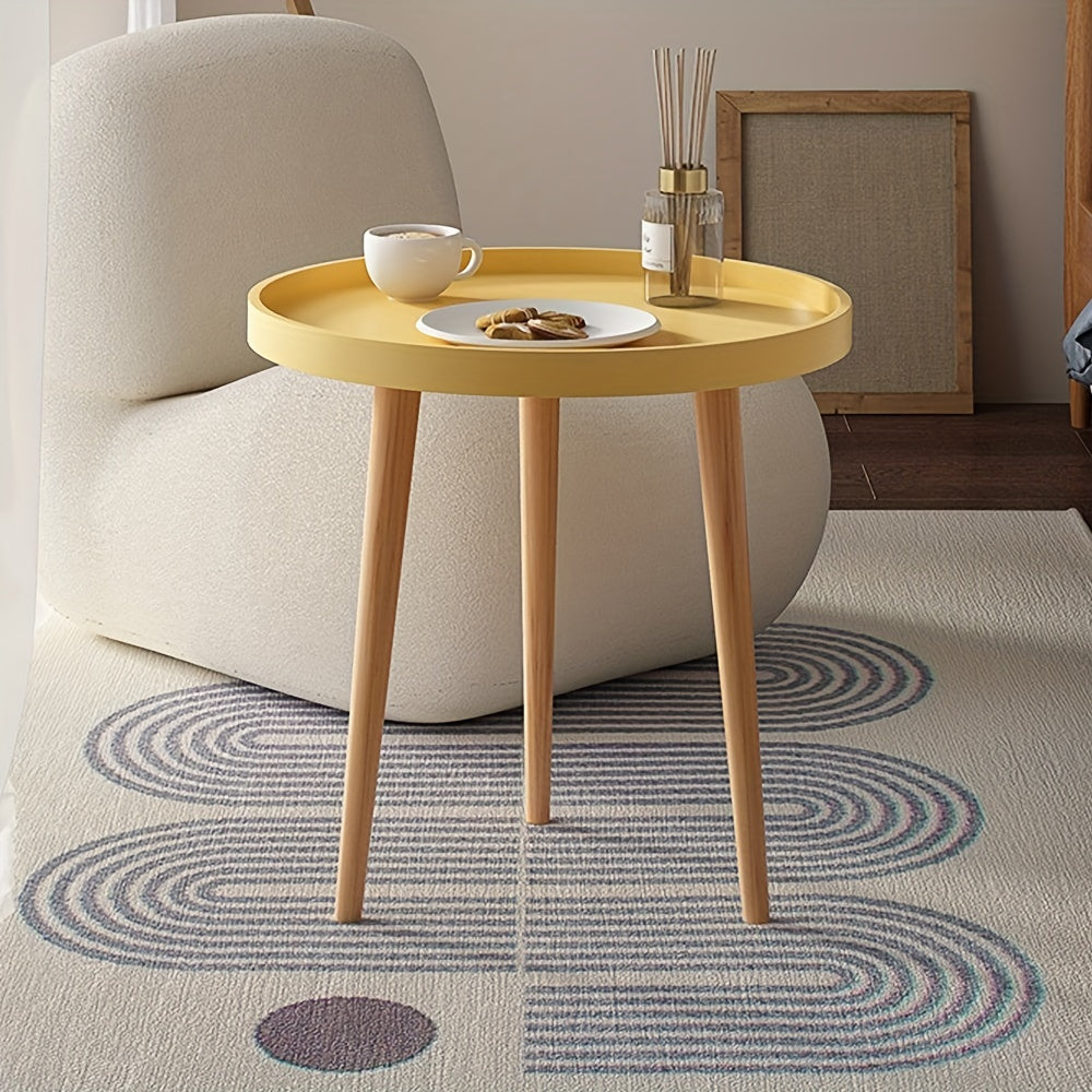 Small Round Coffee Table Portable Space Saving Stable Side End Table
