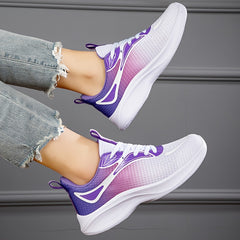 Women's Gradient Running Shoes Non Slip Sneakers Breathable