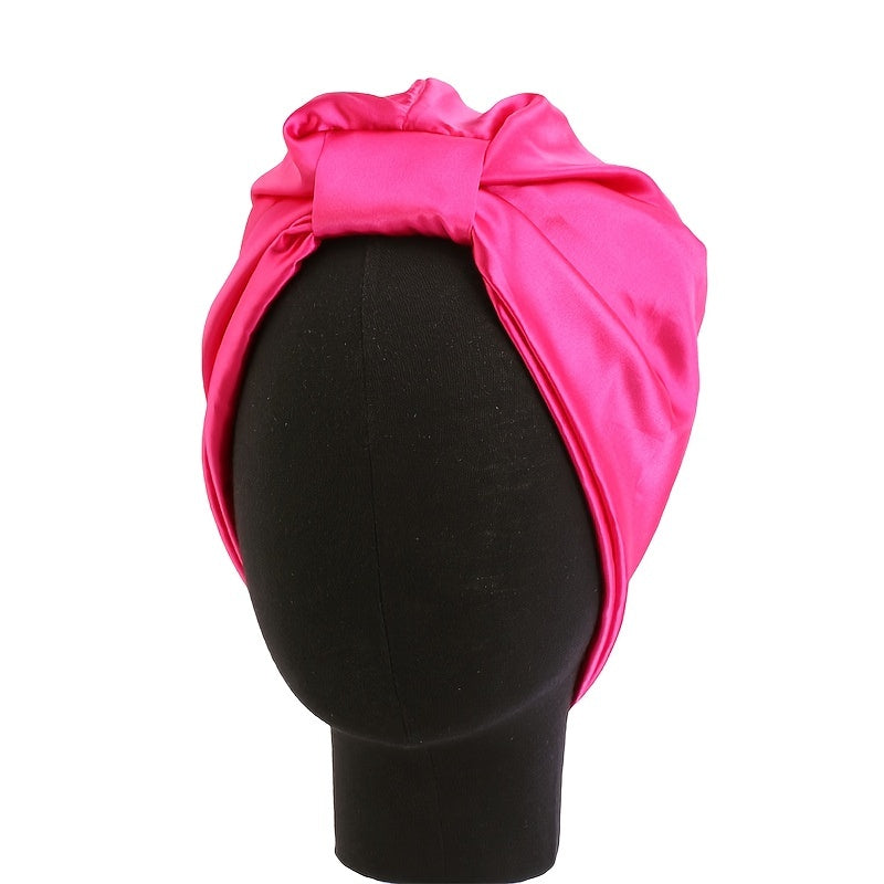 Double Layered Stretch Bandana Hat Bonnet Women Sleep Shower Cap
