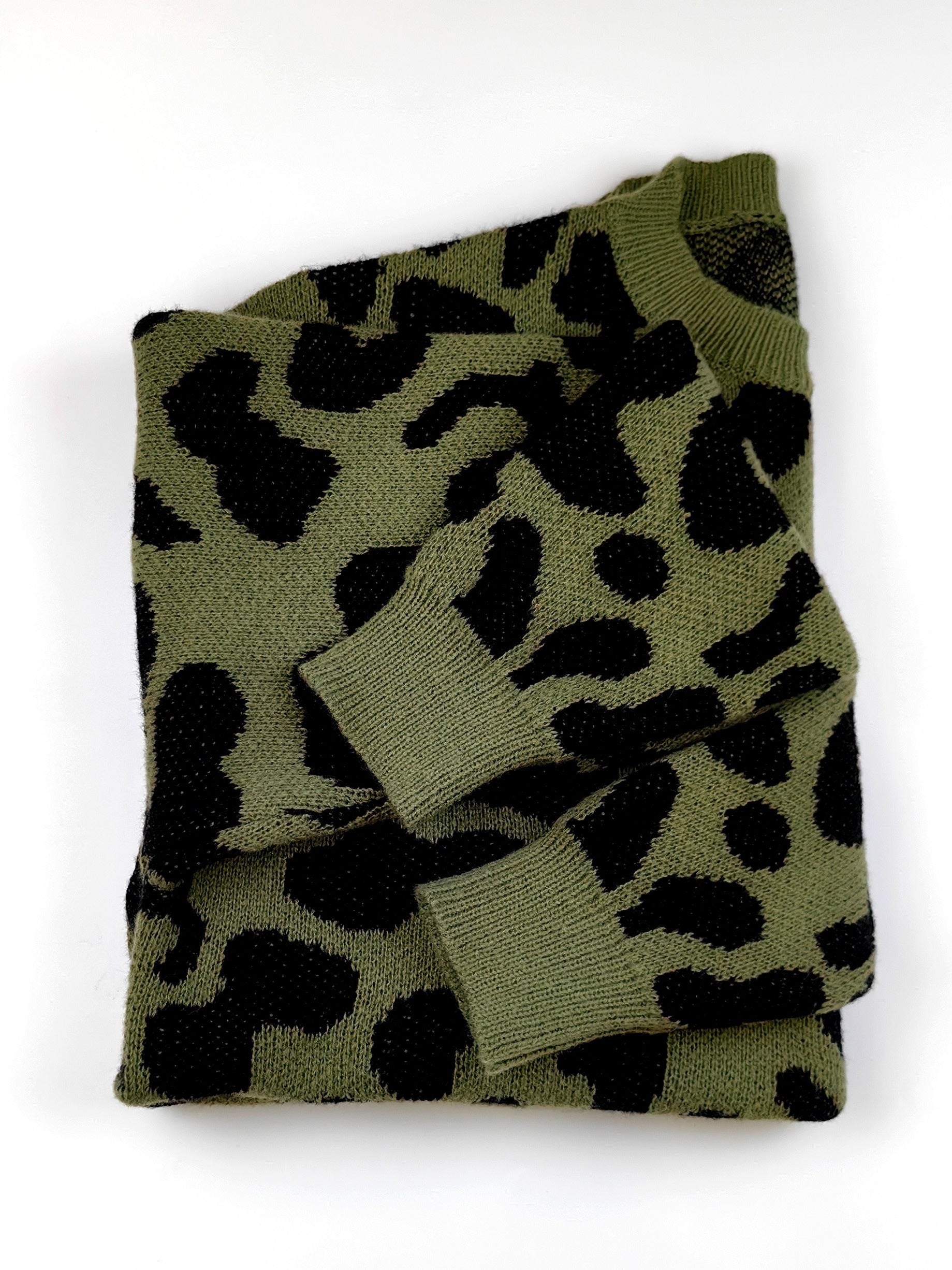 Leopard Pattern Long Sleeve Pullover Jumper