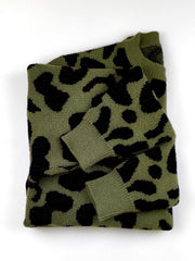 Leopard Pattern Long Sleeve Pullover Jumper