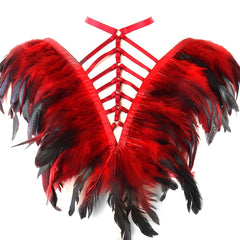 Feather Strappy Chest Harness Gothic Hollow Out Cage Body Suspenders