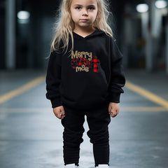 OERYUI Merry Christmas Hooded Pullover Pants Set Sports Spring Fall