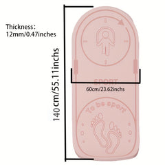 Non-slip Skipping Training Mat for Yoga Fitness, 140x60x1.5cm