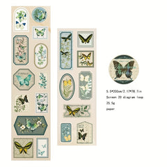European Style Retro Butterfly Rows Washi Tape 20 Patterns DIY Decorative