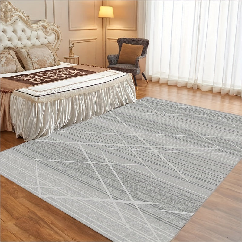 1pc Large Line Carpets for Living Rooms, Bedrooms, Offices - Non Slip and Easy