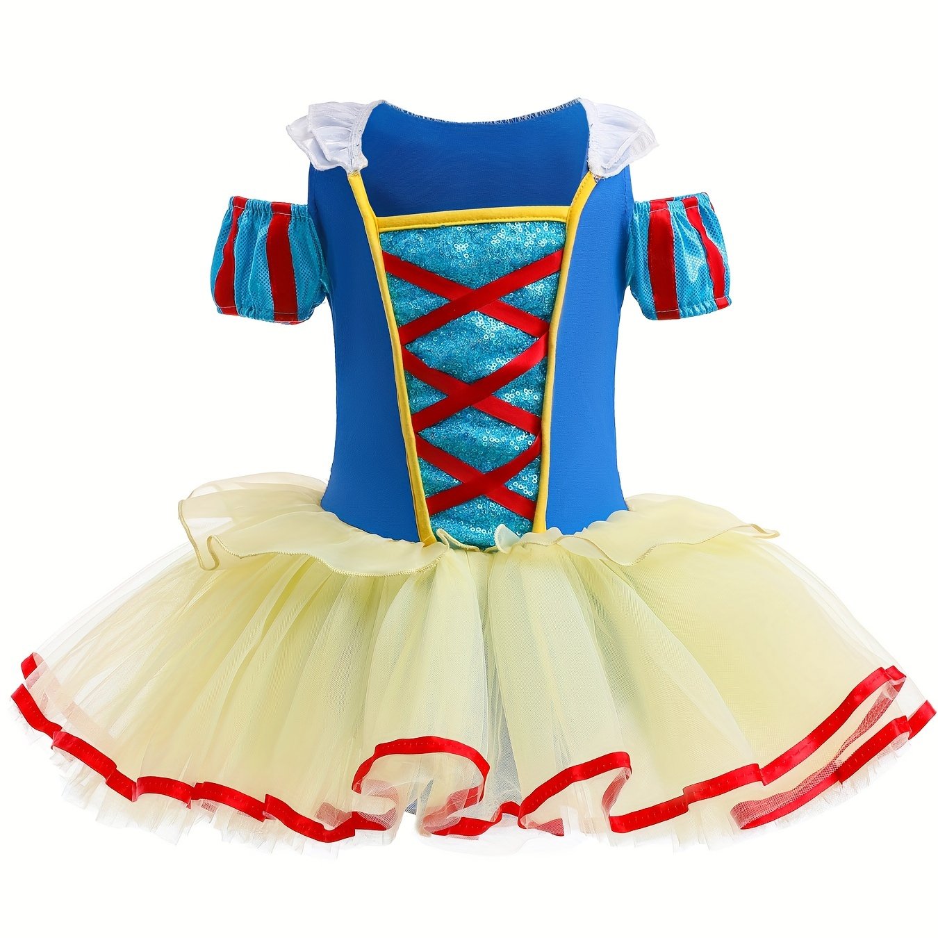 Girls Cold Shoulder Princess Tutu Ballet Leotard Dress