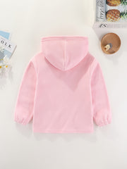 Girls' Thick Fleece Warm Hooded Jacket Zipper Up Casual Hoodie Coat