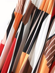 Geometric Print Pleated Skirt Boho Style Spring & Summer Women's Clothing