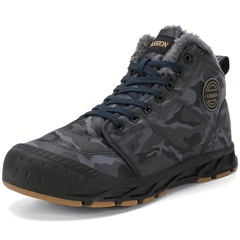 Men's Snow Boots Winter Thermal Shoes Windproof Hiking Boots