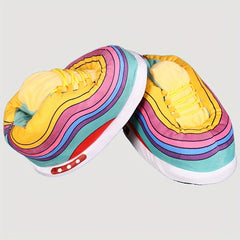 Men's Block Warm Non-slip Home Shoes Winter