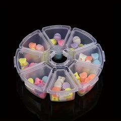 Clear Plastic Storage Box 8 Grids Round DIY Diamond Painting Accessories