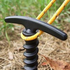 5pcs Outdoor Nylon Windproof Tent Nails Lightweight T Shaped Camping Screw Nails