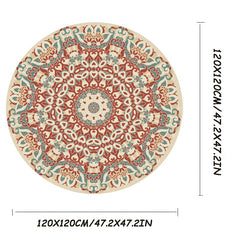Bohemian Moroccan Round Fluffy Area Rug for Living Room Bedroom