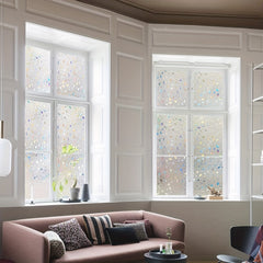 Stained Glass Frosted Window Film Decorative 3D Vinyl Cling Window Decals