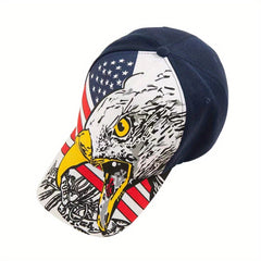 Flag Eagle Baseball Cap Unisex American Print Independence Patriotic Dad Hats