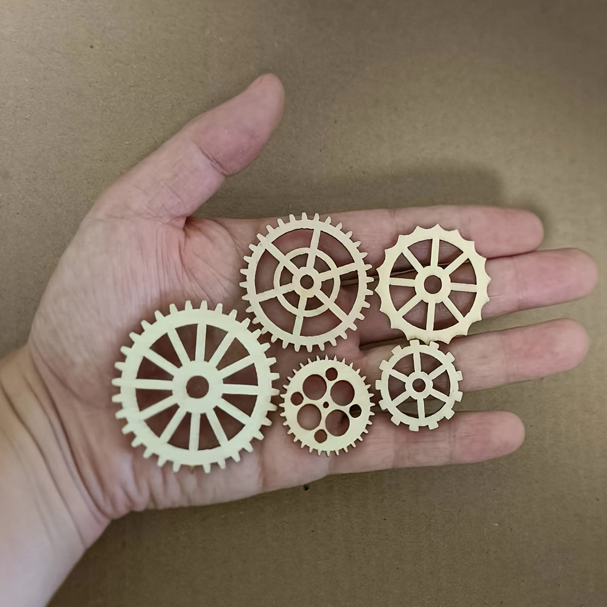 20 PCS DIY Mini Wooden Gears Set Mixed Shapes 26 50mm 1 1 97in