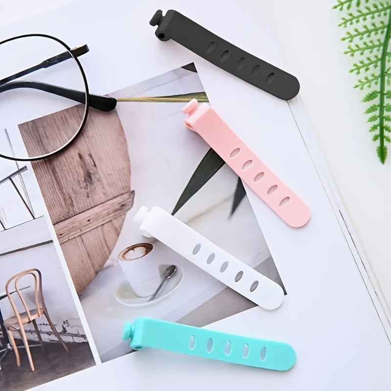 5pcs Silicone Cable Strap Data Cable Storage and Management