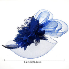 Faux Feather Fascinator With Duck Billed Clip for Wedding Tea Party