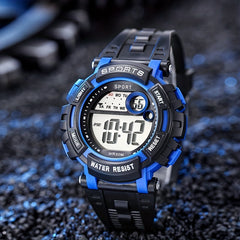 Boys Girls Teen Casual Digital Silicone Watch Multifunctional Electronic Gift
