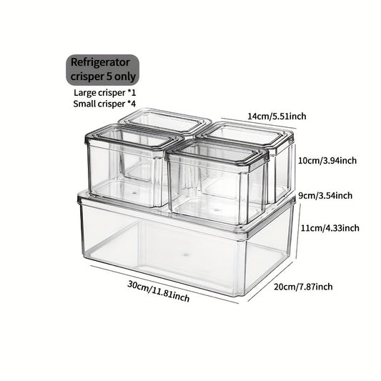 5pcs Refrigerator Storage Box Food Egg Dumpling Transparent Kitchen Accessories