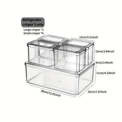 5pcs Refrigerator Storage Box Food Egg Dumpling Transparent Kitchen Accessories