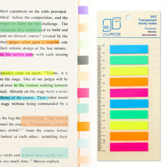 200 Assorted Translucent Sticky Notes Index