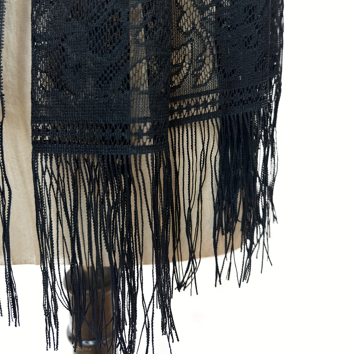 Lace Long Scarf Breathable Tassel Shawl Women Dress Wrap