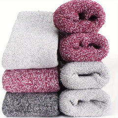 3 Pairs Thickened Crew Socks Warm Women's Stockings & Hosiery