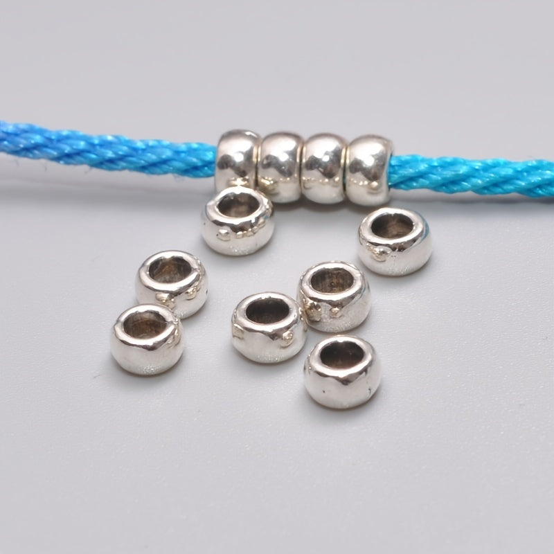 50-100pcs 3x5mm Alloy Spacer Beads for DIY Jewelry, Hole 2.5mm