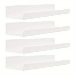 Acrylic Floating Shelves Wall Mounted Bookshelves Thick