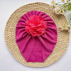 Soft Elastic Strip Flower Baby Hat for Girl