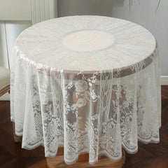Round Lace Tablecloth American Style Retro Lace Table Cloth