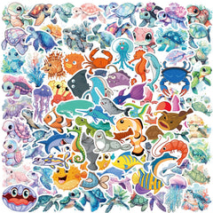 100pcs Sea Turtle Stickers Cartoon Decoration Waterproof Vinyl Stickers