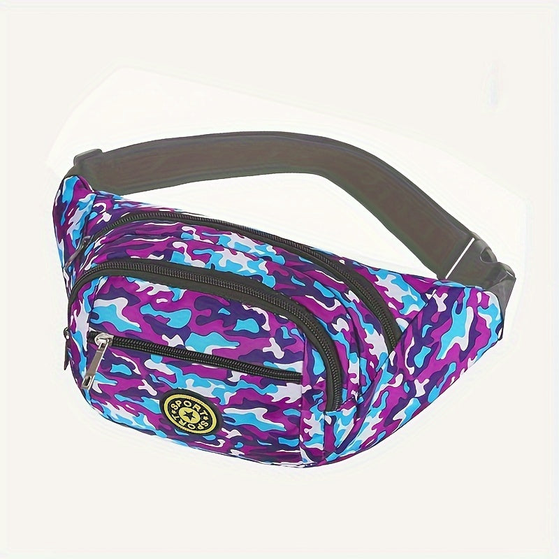 Large Capacity Camo Waist Bag Wear Resistant Function Shoulder Bag