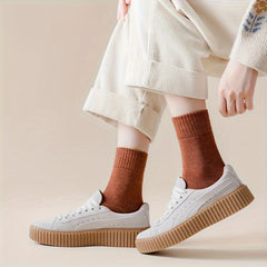 5 Pairs Thick Knit Socks for Women