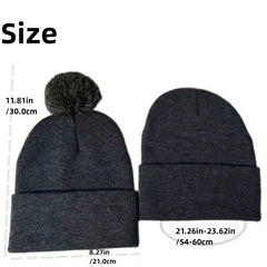 2 Pack Knitted Hat Men's Outdoor Casual Warm Beanie