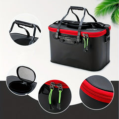 Foldable Fishing Bucket For Bait And Tackle Storage
