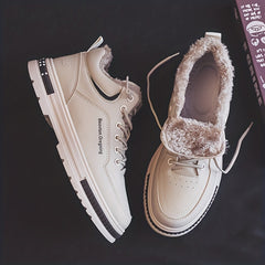 Men's Fuzz Lined Lace-up Ankle Boots - Casual Walking Shoes
