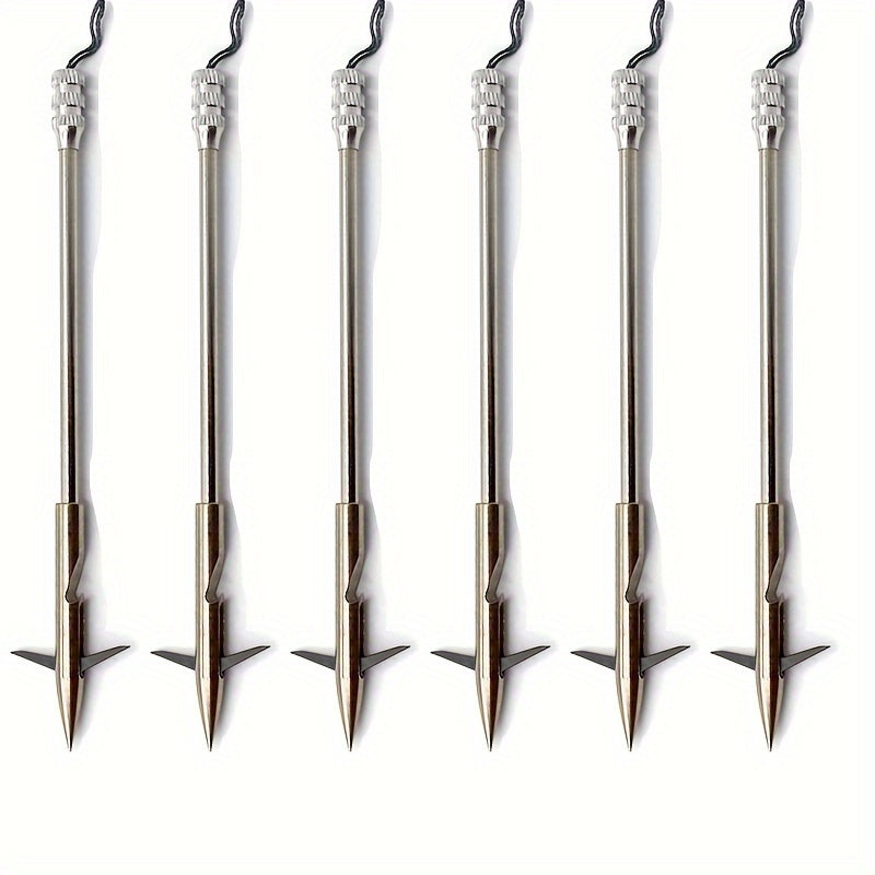 6pcs Stainless Steel Bowfishing Accessory Set for Catching Fish