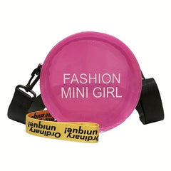 Girls Plastic Laser Round Bag Lightweight Shoulder Crossbody Bag