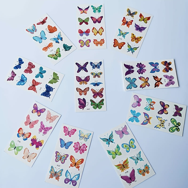 Colorful Butterfly Temporary Tattoo Stickers for Women Kids