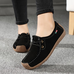 Women's Lace Up Loafers Comfort Slip On Shoes Casual Lightweight Flat Shoes