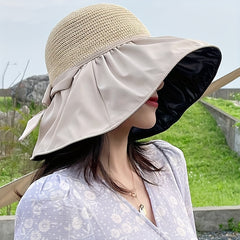 Foldable Bucket Hat Sunscreen Fisherman Hat Outdoor Travel Beach Hat
