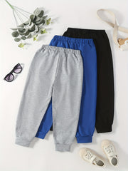3pcs Happy Time Boys Active Sweatpants Breathable Jogger Sports Pants
