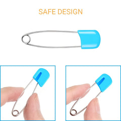 50pcs Heavy Duty Stainless Steel Diaper Pins for Cloth Diapers