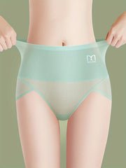 Letter Print Briefs Comfy & Breathable Stretchy Intimates Panties