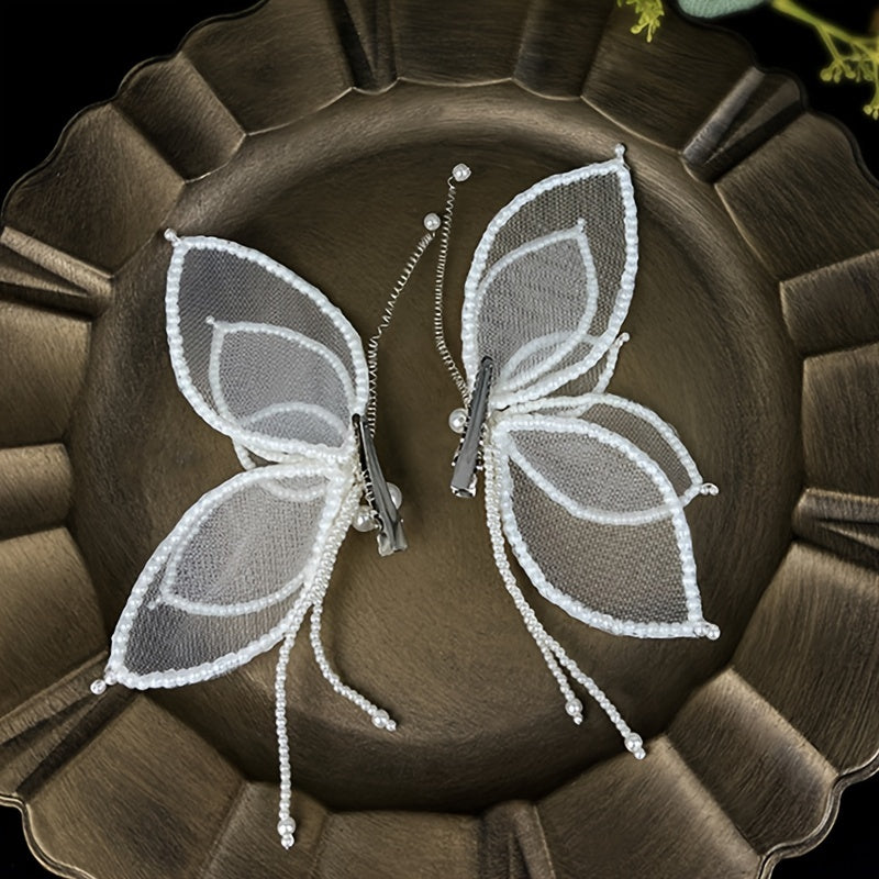 Butterfly Hair Clips Non-Slip Duck Billed Clip Wedding Headwear
