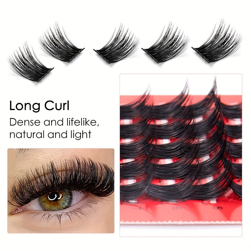 DIY Cluster Lashes Thick False Eyelashes Self Grafting Extension