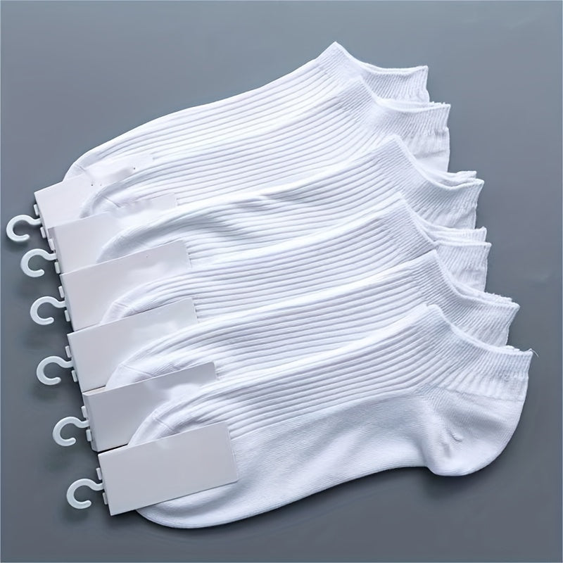 6pairs Soft Solid Low Cut Ankle Socks